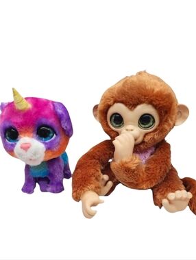 FurReal Friends Pandacorn and Monkey Interactive Pet Toys Hasbro Plushes Toy
